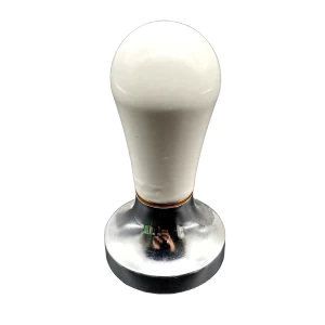 Tamper de Precisión L-Beans 57.5 mm Acero Inoxidable - Blanco