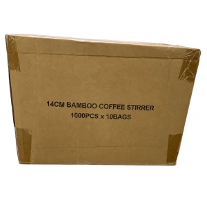 Agitador de bambú para bebidas. 14cm. 10000 piezas