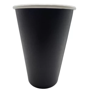 Vaso de papel para bebidas calientes 16 oz. NEGRO 50 unidades