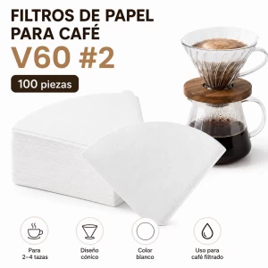 Filtro de Papel V60 V02 100 pz Blanco