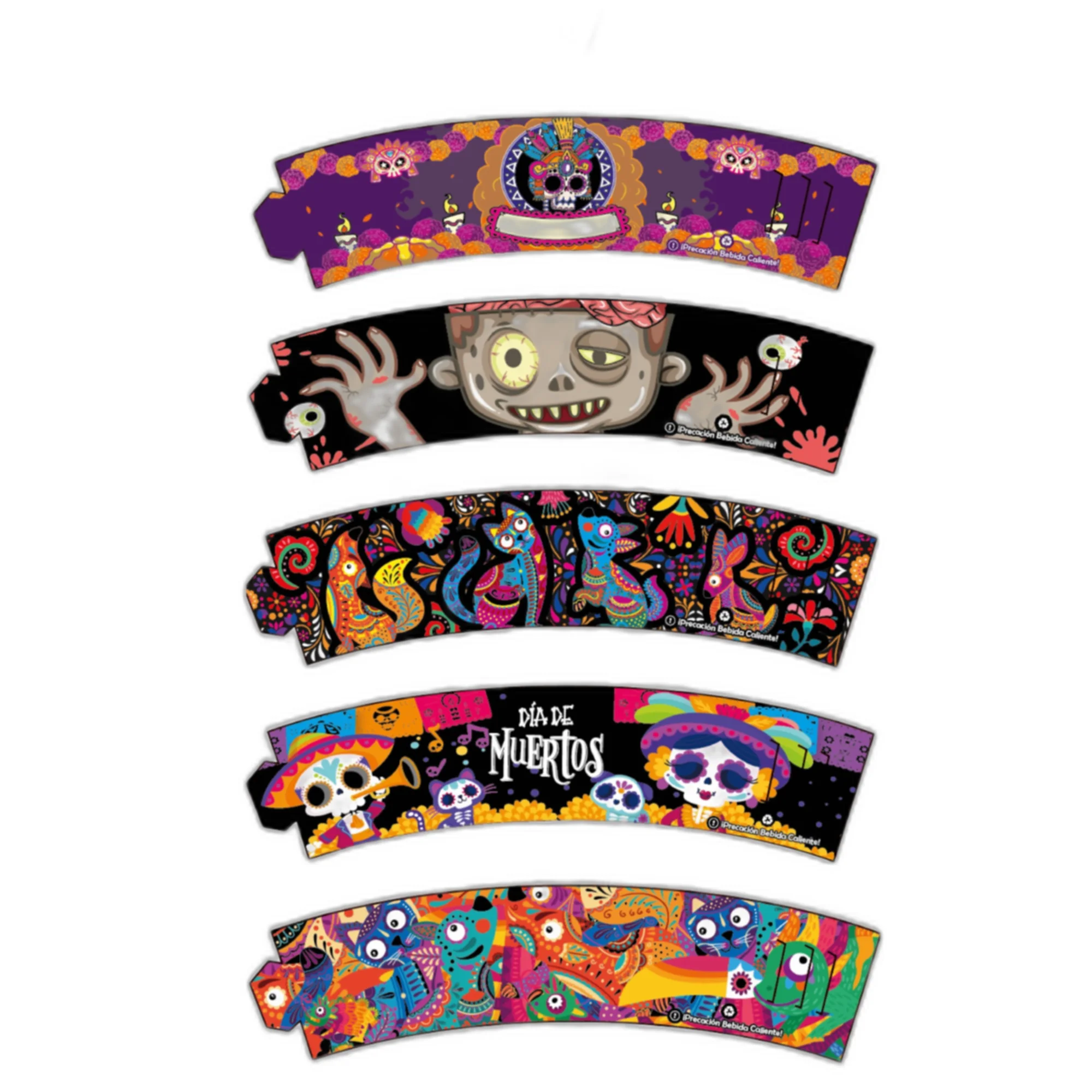 Fajilla o manga edición Día de Muertos. 50 pz