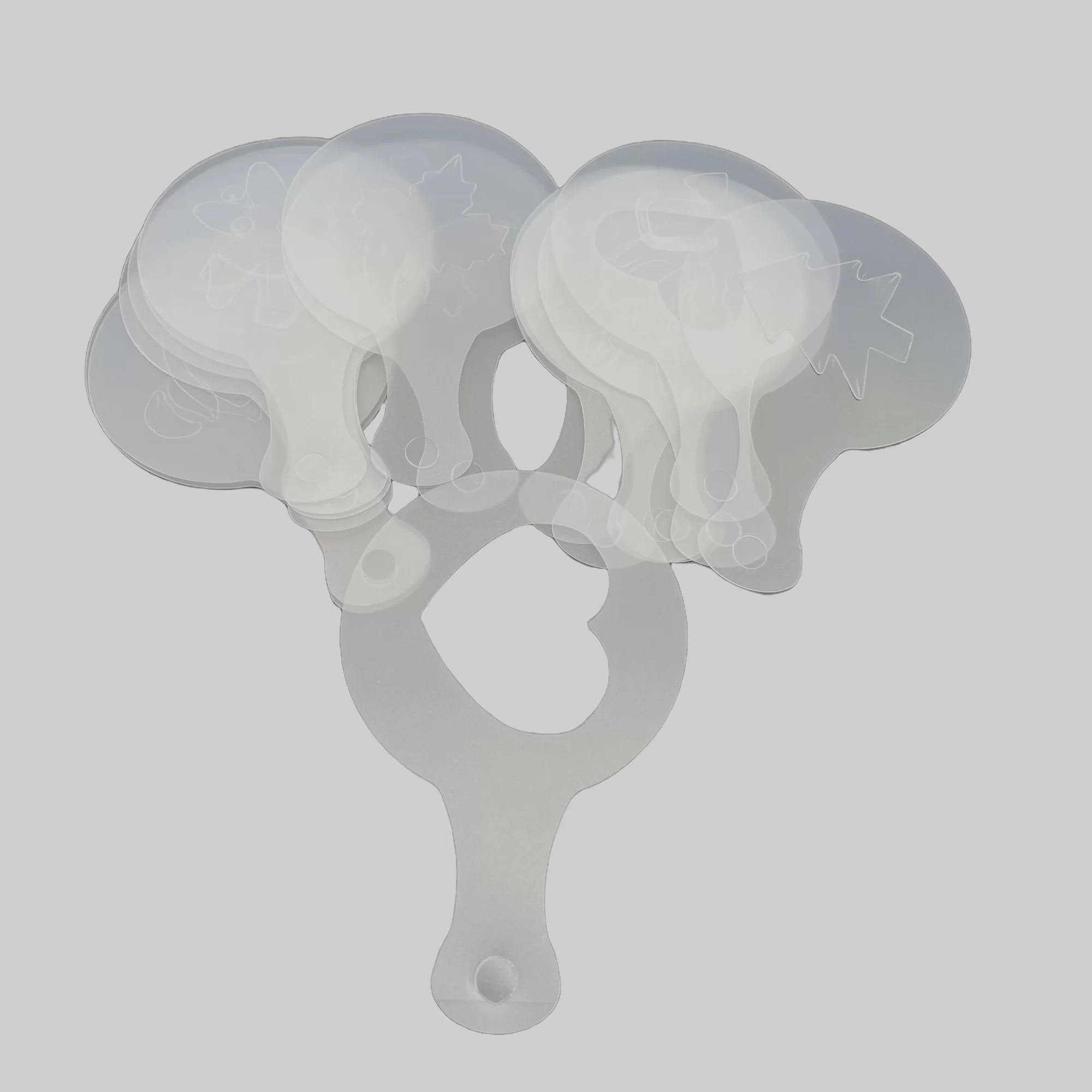 Figuras Plantillas para decorar capuchinos. 16 piezas