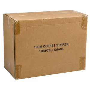 Agitador de madera para café. 19cm. Caja 10000 piezas