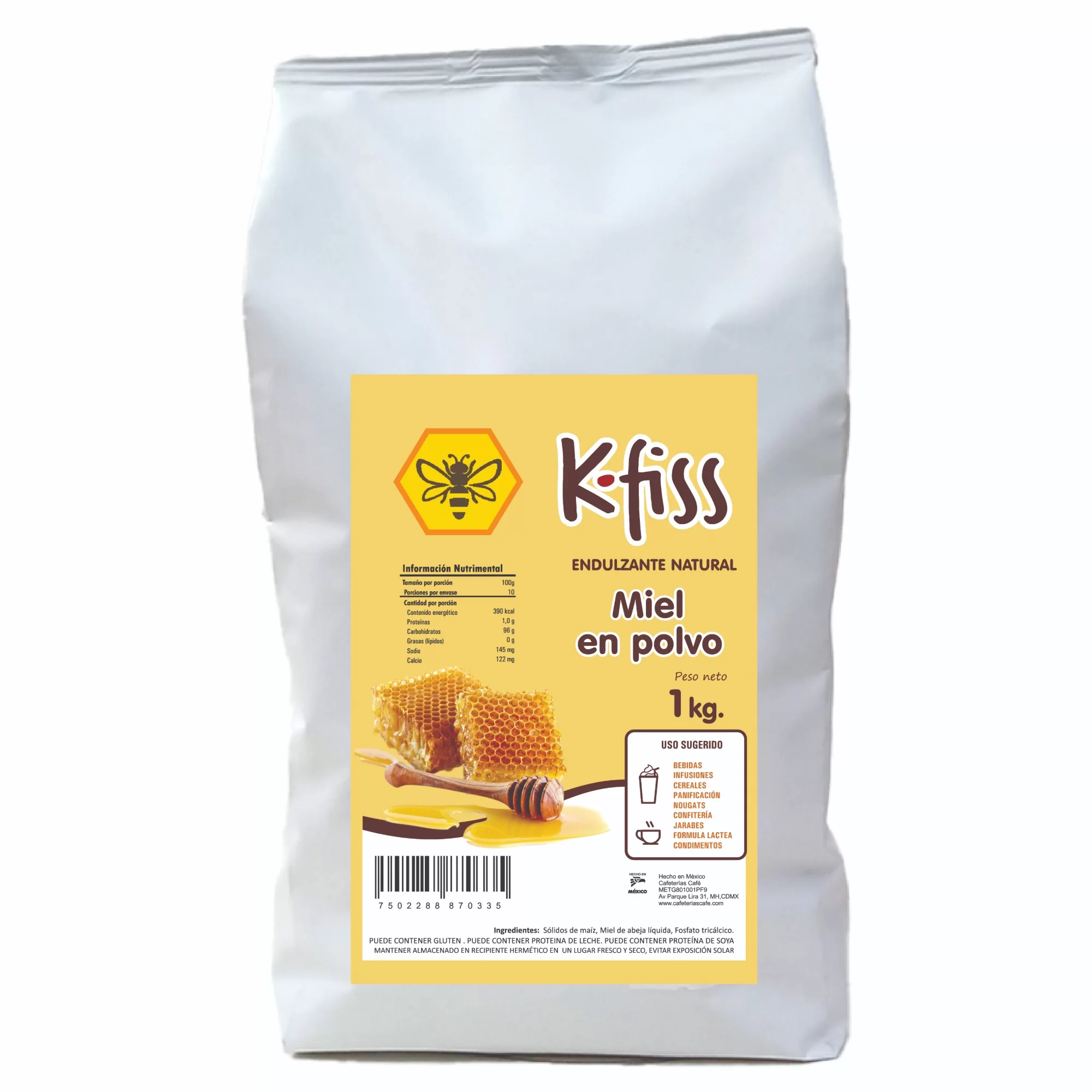 Miel en Polvo. Endulzante natural 1 kg