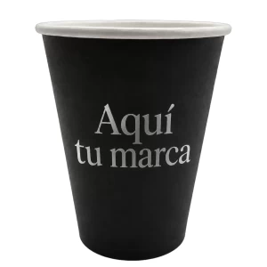 Vaso Negro 12oz Impresión 1 Tinta Plateada 1000 piezas