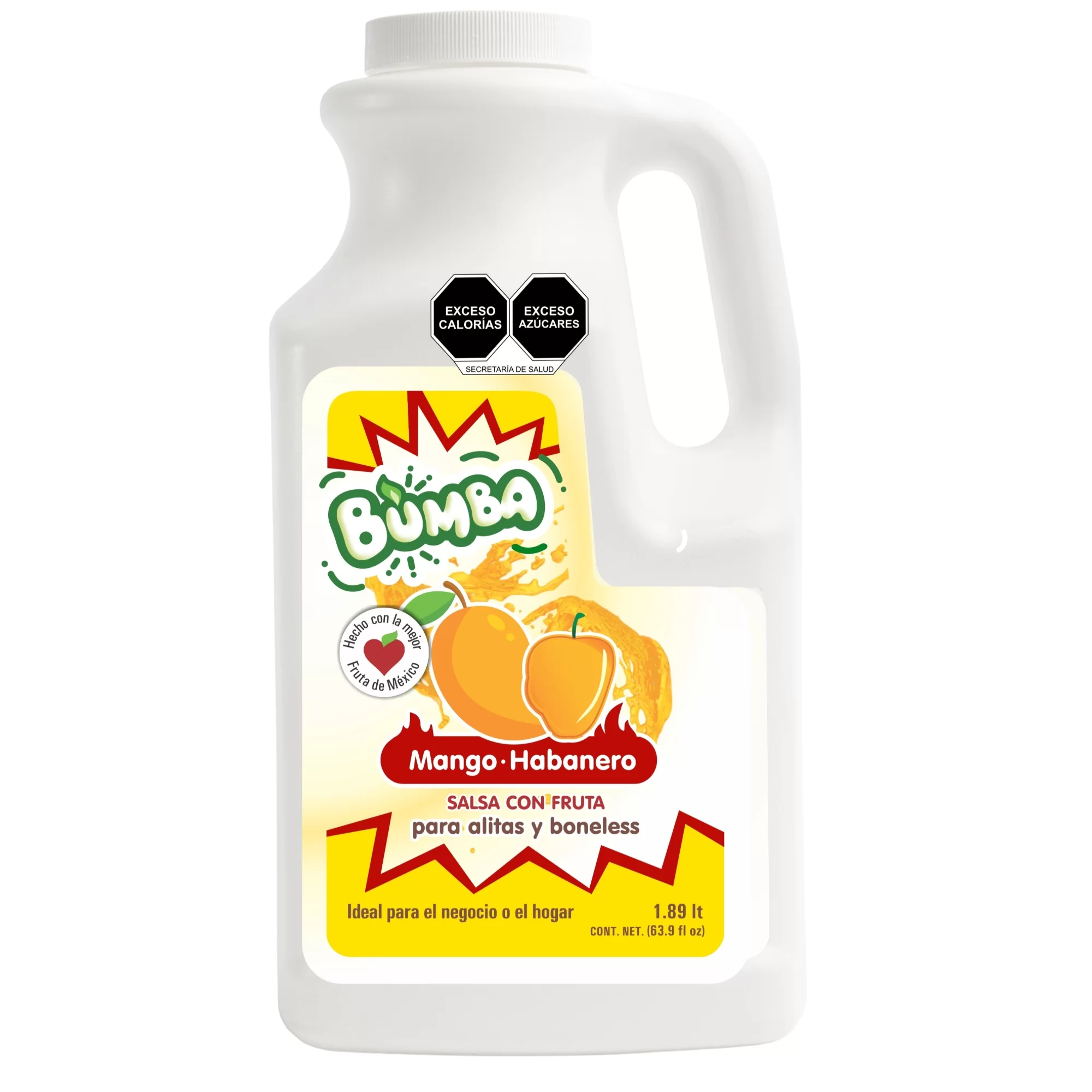 Mango Habanero Salsa para Alitas y Boneless 2 litros