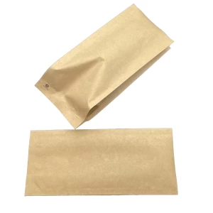 Bolsa de papel kraft para café 500 g Interior plateado Trilaminada 50 piezas